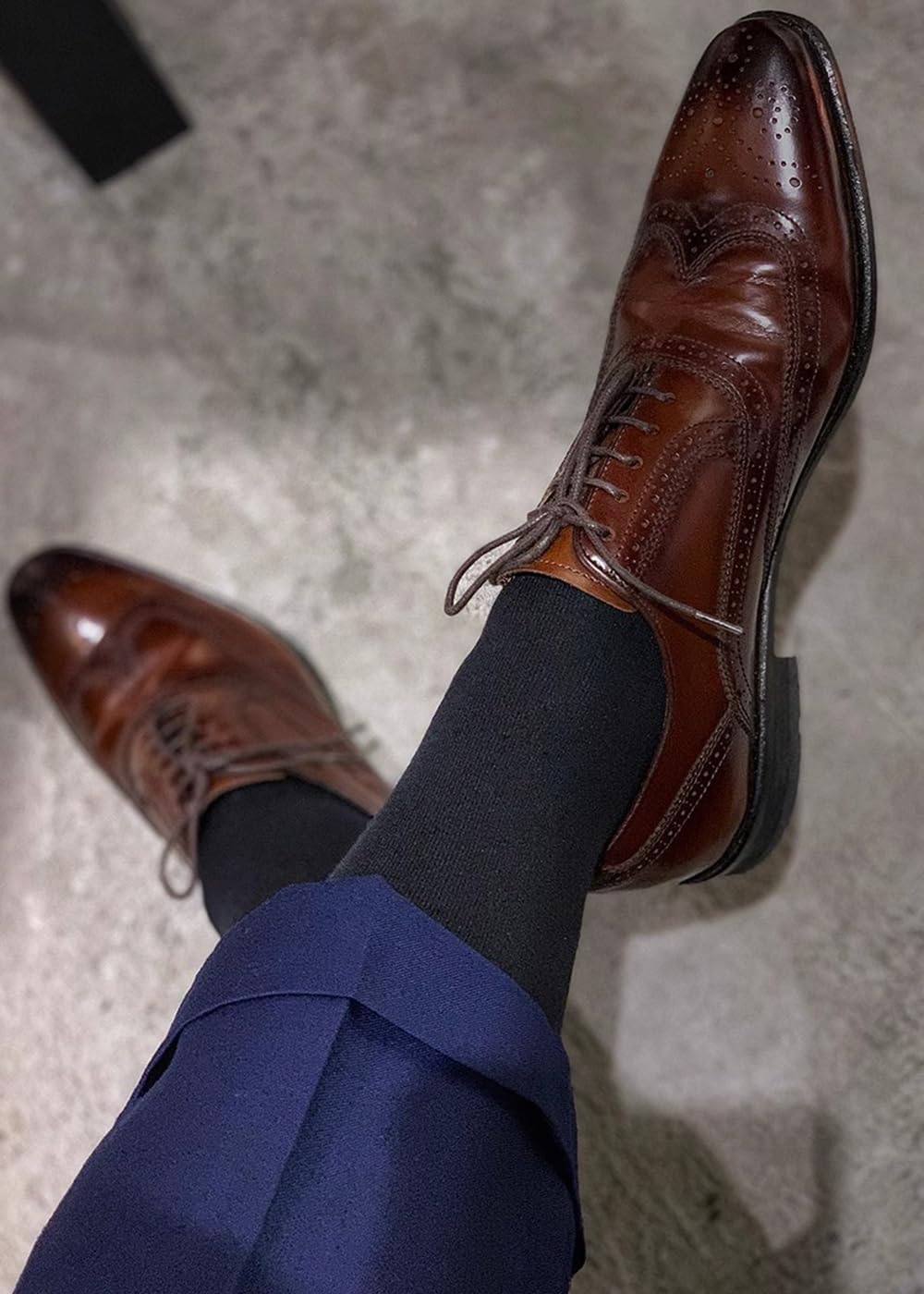 Men's Dress Socks 5 Pairs Mens Cotton Calf Business Formal Soft Breathable Athletic Long Crew Casual Socks