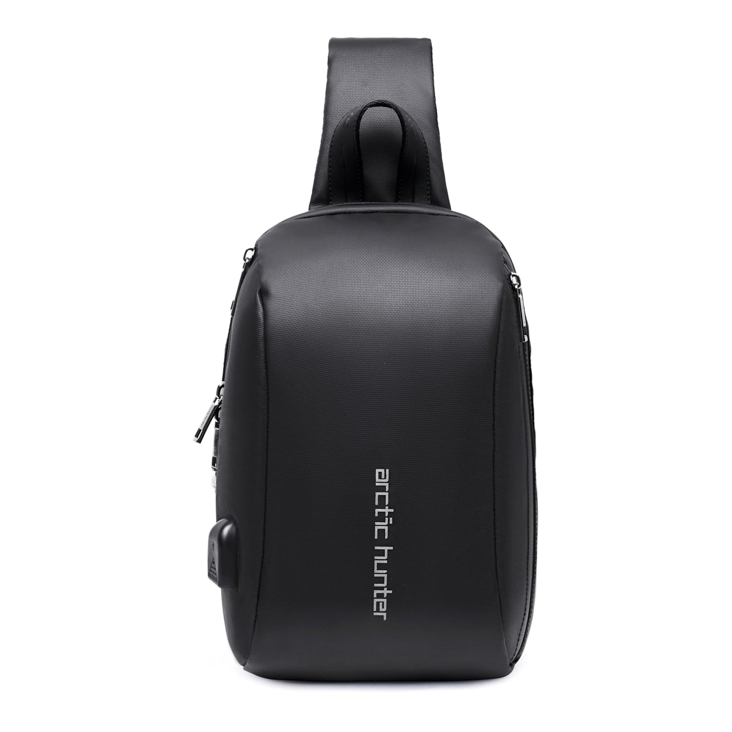 ah arctic hunter Cross-Body Sling Bag Water Resistant Anti-Theft Unisex Shoulder bag with Built in USB Port for Travel Business Shopping, XB00081 (Black)