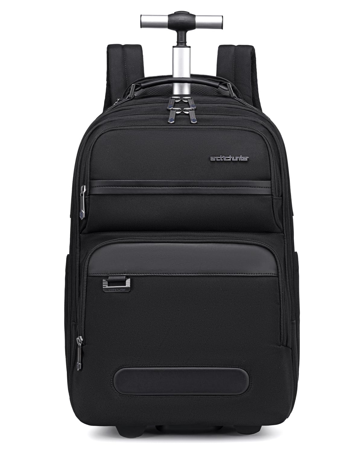 ah arctic hunter Trolley Business Backpack for Men 30L Office Travel Laptop Backpack Heavy Duty Backpack with 17-inch Laptop Pocket Water Resistant Backpack, Black