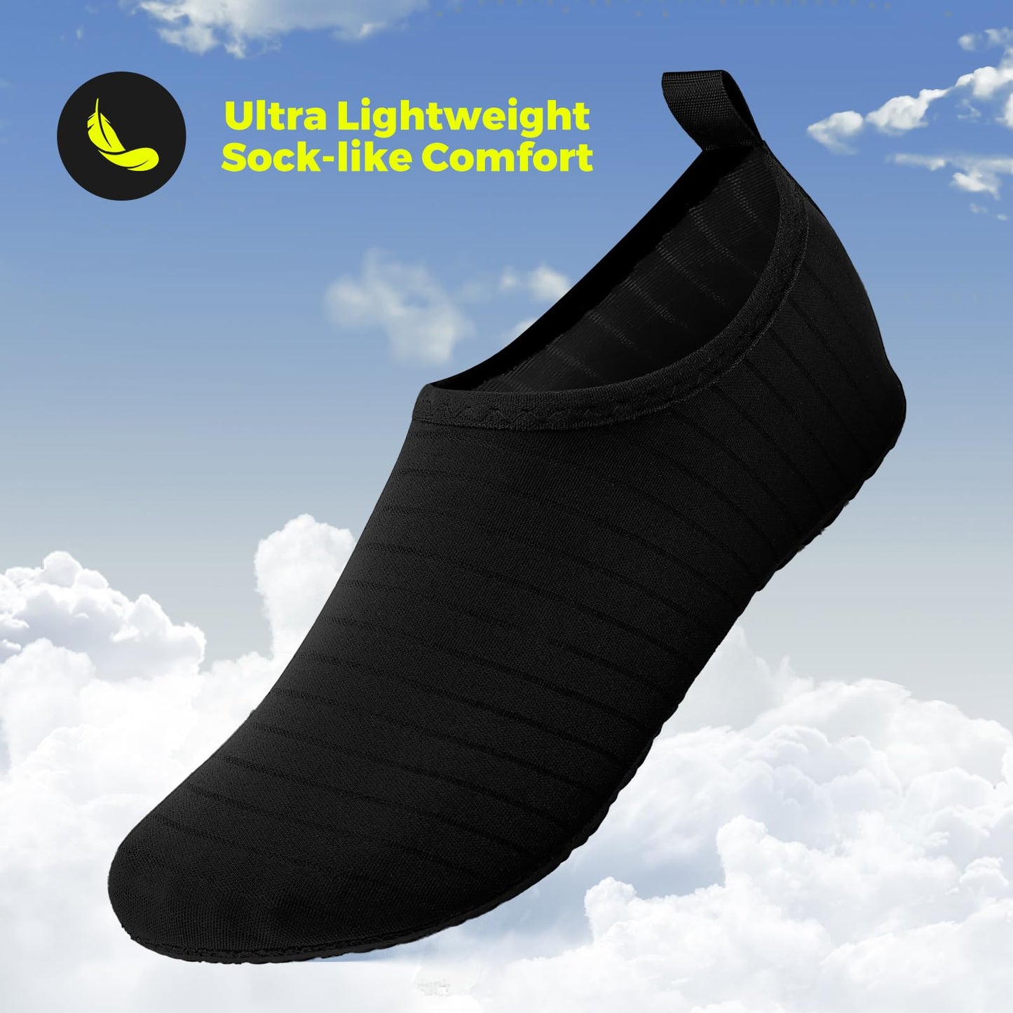 JOTO Water Shoes for Women Men Kids, Barefoot Quick-Dry Aqua Water Socks Slip-on Swim Beach Shoes for Snorkeling Surfing Kayaking Beach Walking Yoga