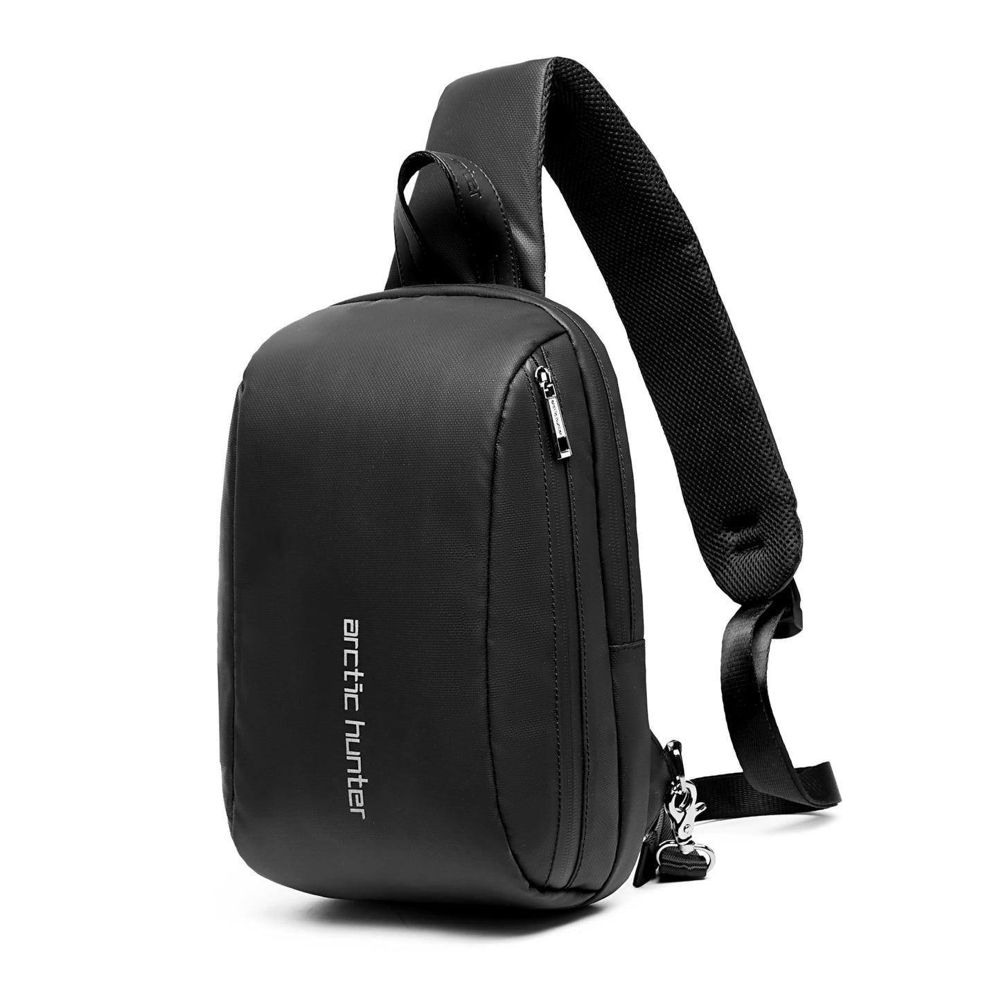 ah arctic hunter Cross-Body Sling Bag Water Resistant Anti-Theft Unisex Shoulder bag with Built in USB Port for Travel Business Shopping, XB00081 (Black)