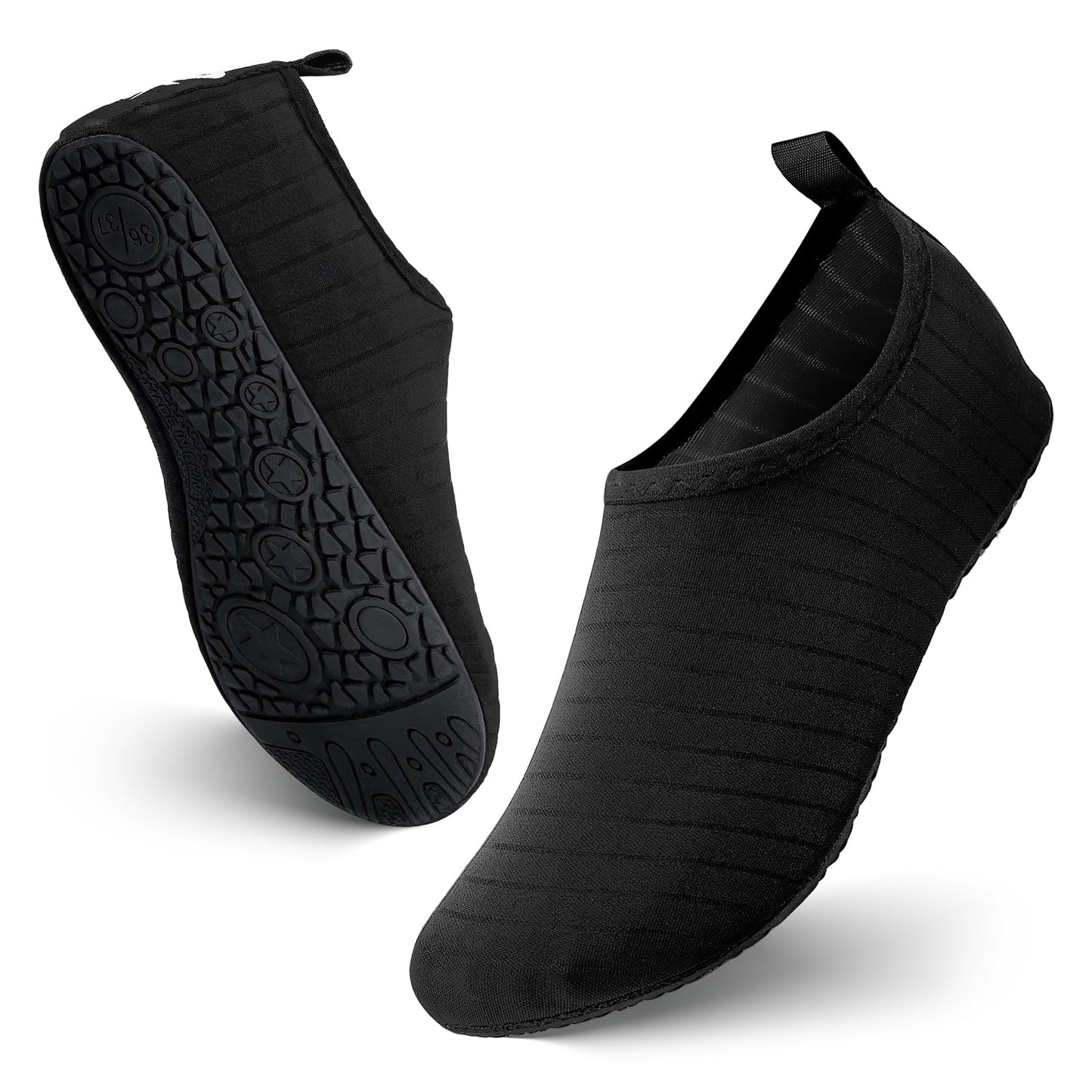JOTO Water Shoes for Women Men Kids, Barefoot Quick-Dry Aqua Water Socks Slip-on Swim Beach Shoes for Snorkeling Surfing Kayaking Beach Walking Yoga
