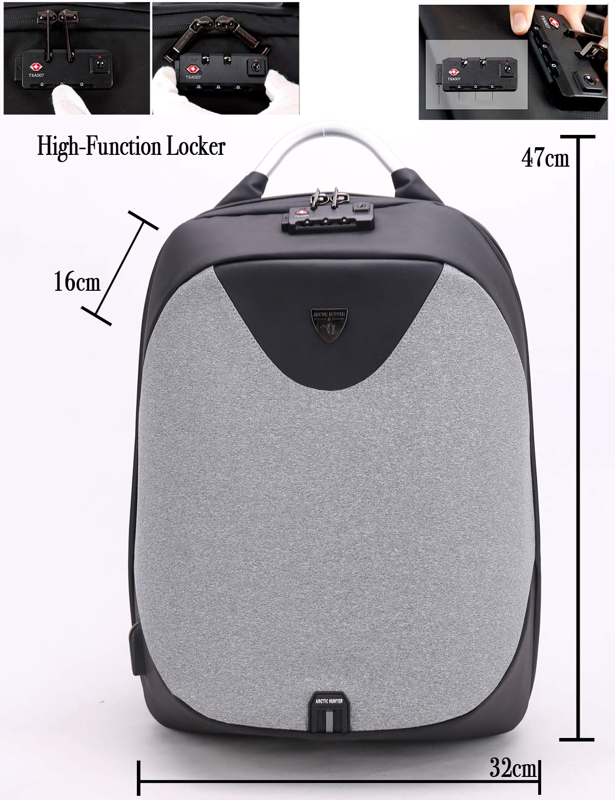Classic Business Laptop Bag, Waterproof Anti theft Work Backpack with USB Charging Port for Men and Women