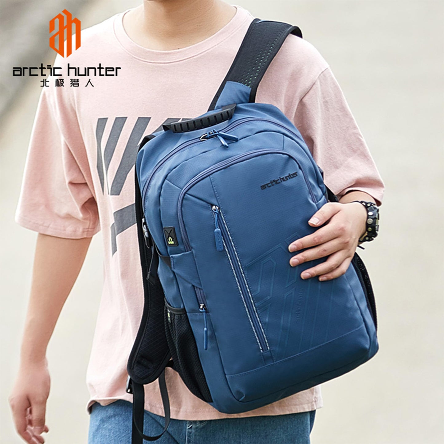 Arctic Hunter 26 L Laptop Backpack Water Resistant Anti-Theft Pocket with USB Port and Separate Laptop Compartment Premium Office Backpack B00387