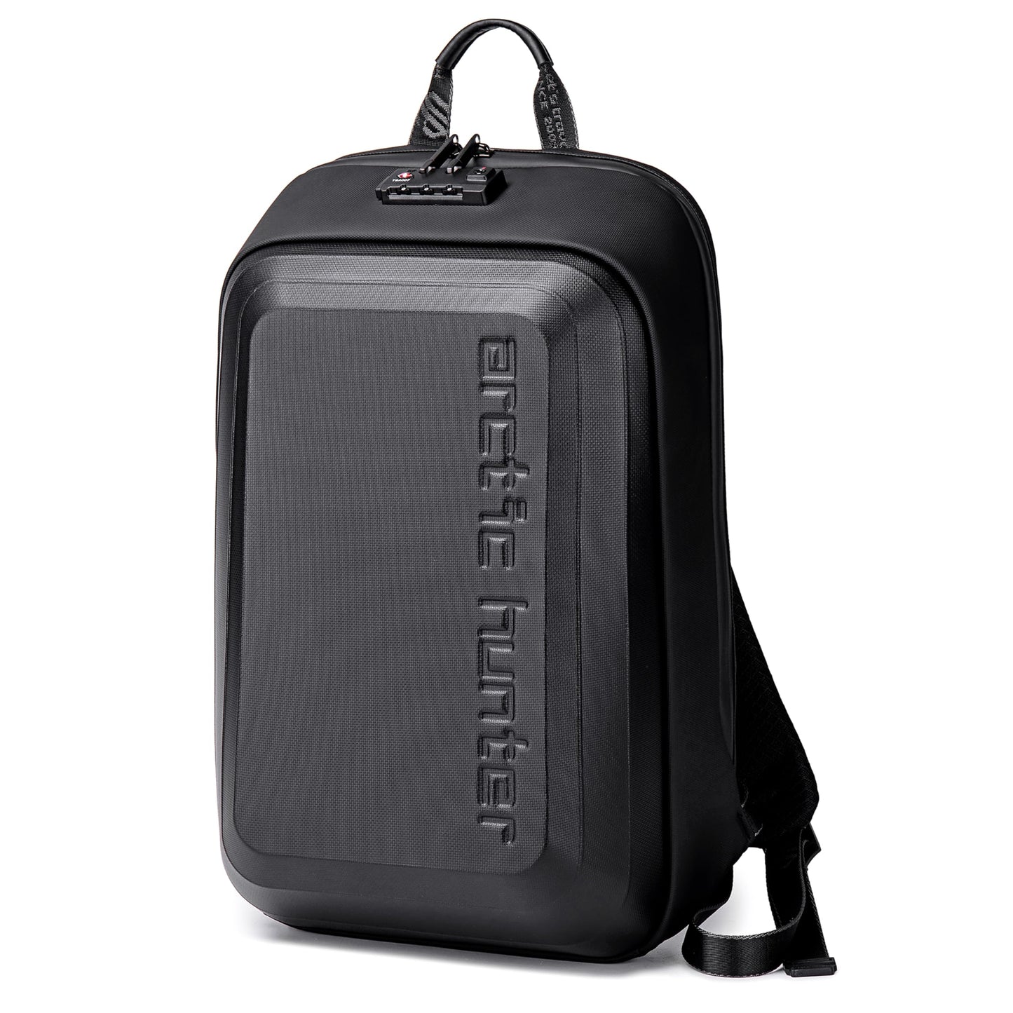 Arctic Hunter Semi Hard Gaming Backpack with Built in TSA lock Water Resistant Anti-Theft 15.6 inch Laptop Backpack for Men and Women, B00451, Black