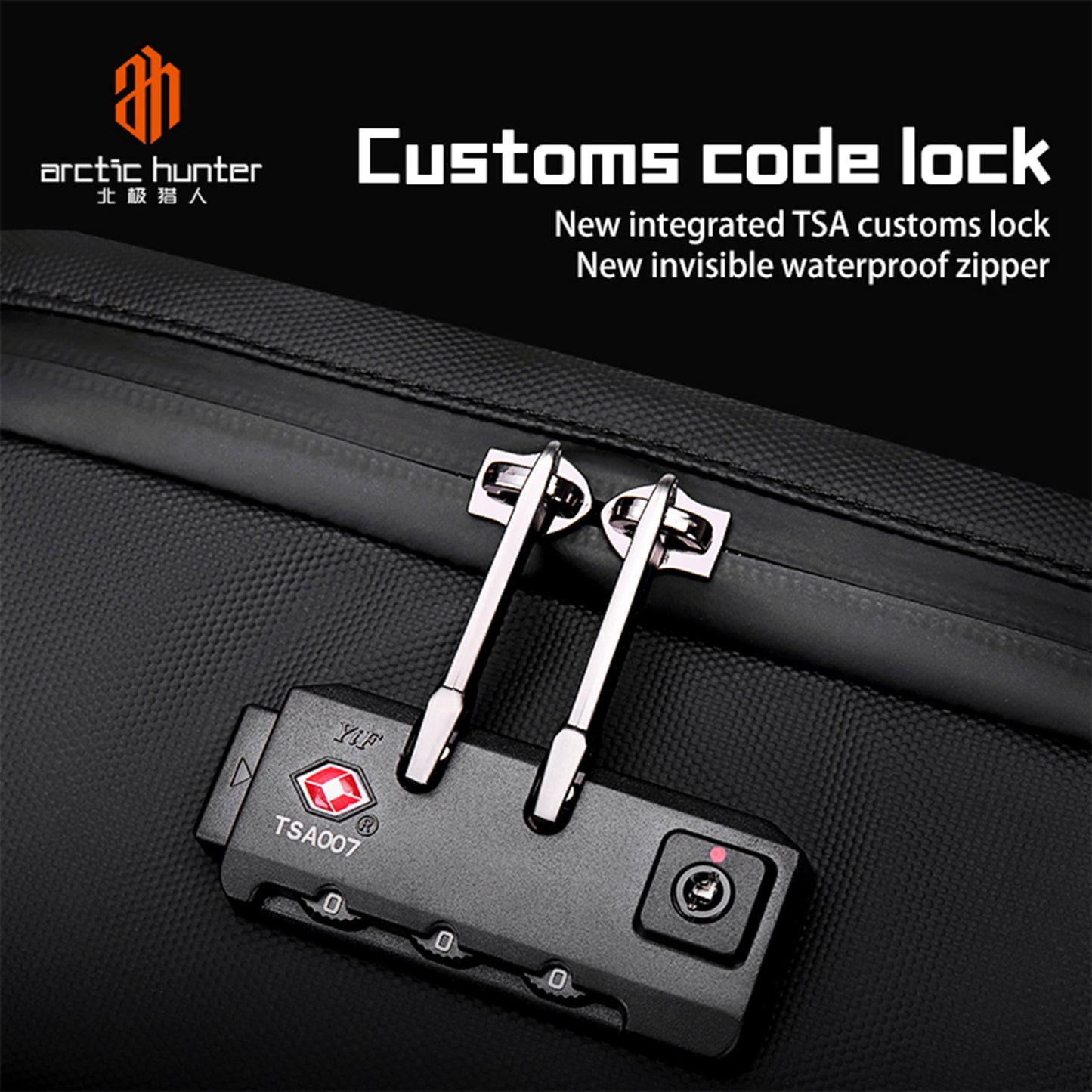 Arctic Hunter Semi Hard Gaming Backpack with Built in TSA lock Water Resistant Anti-Theft 15.6 inch Laptop Backpack for Men and Women, B00451, Black