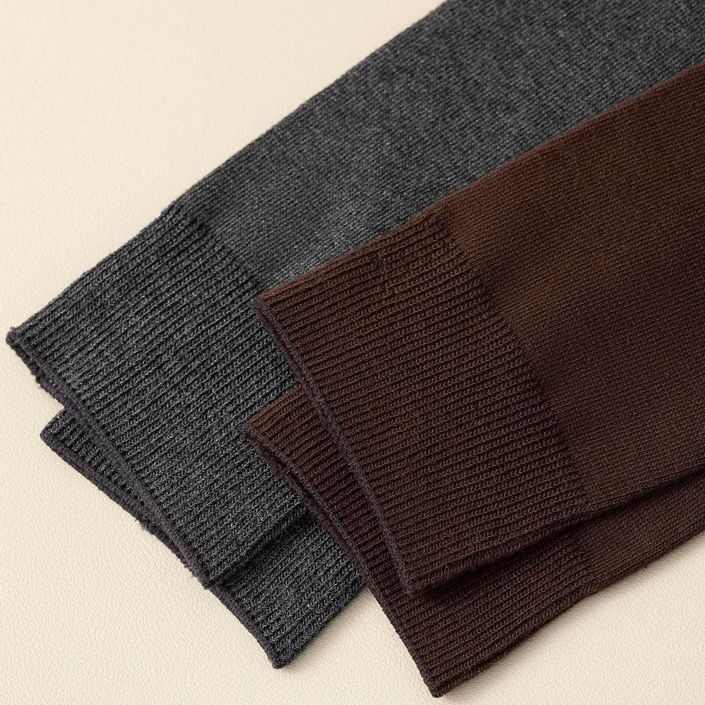 Men's Dress Socks 5 Pairs Mens Cotton Calf Business Formal Soft Breathable Athletic Long Crew Casual Socks