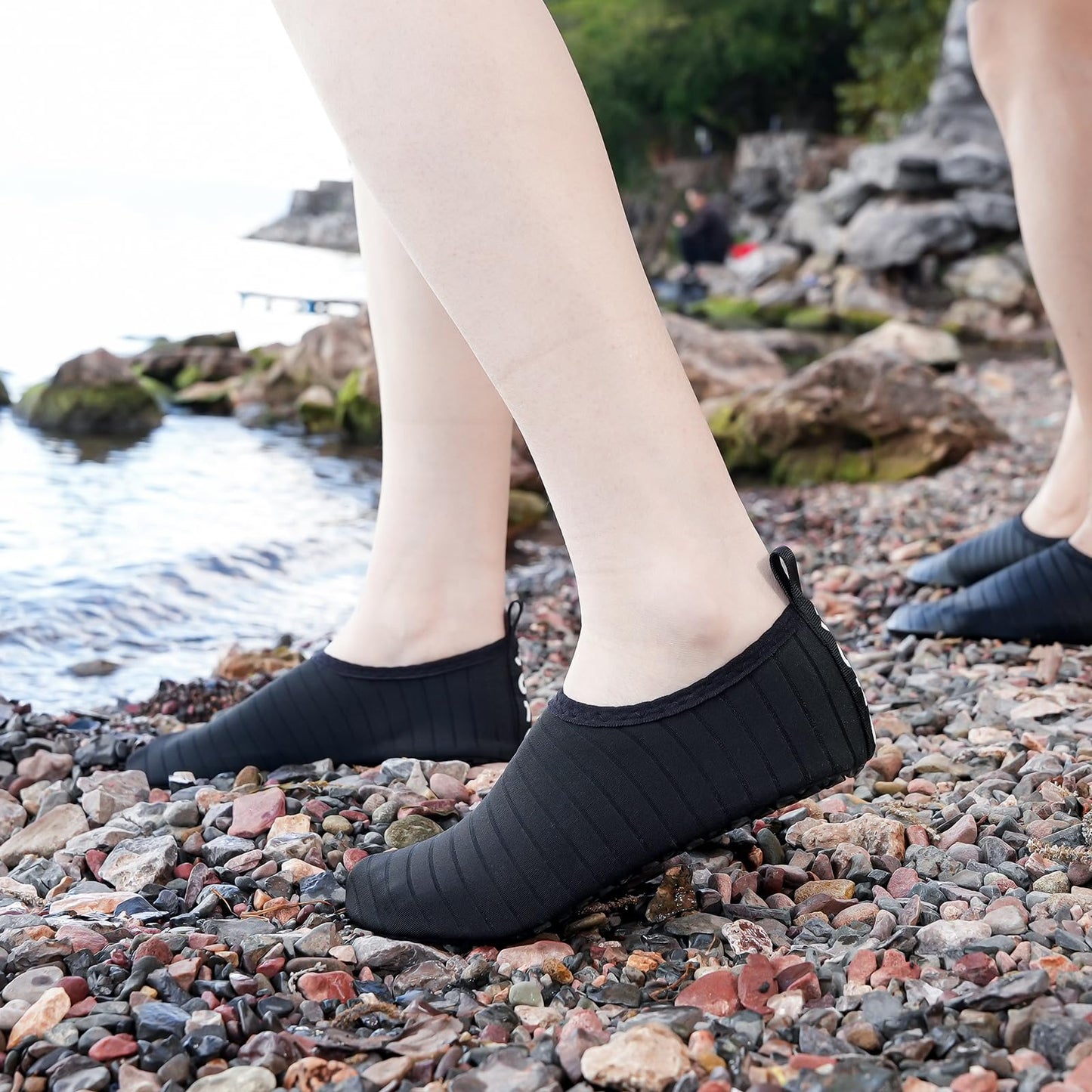 JOTO Water Shoes for Women Men Kids, Barefoot Quick-Dry Aqua Water Socks Slip-on Swim Beach Shoes for Snorkeling Surfing Kayaking Beach Walking Yoga